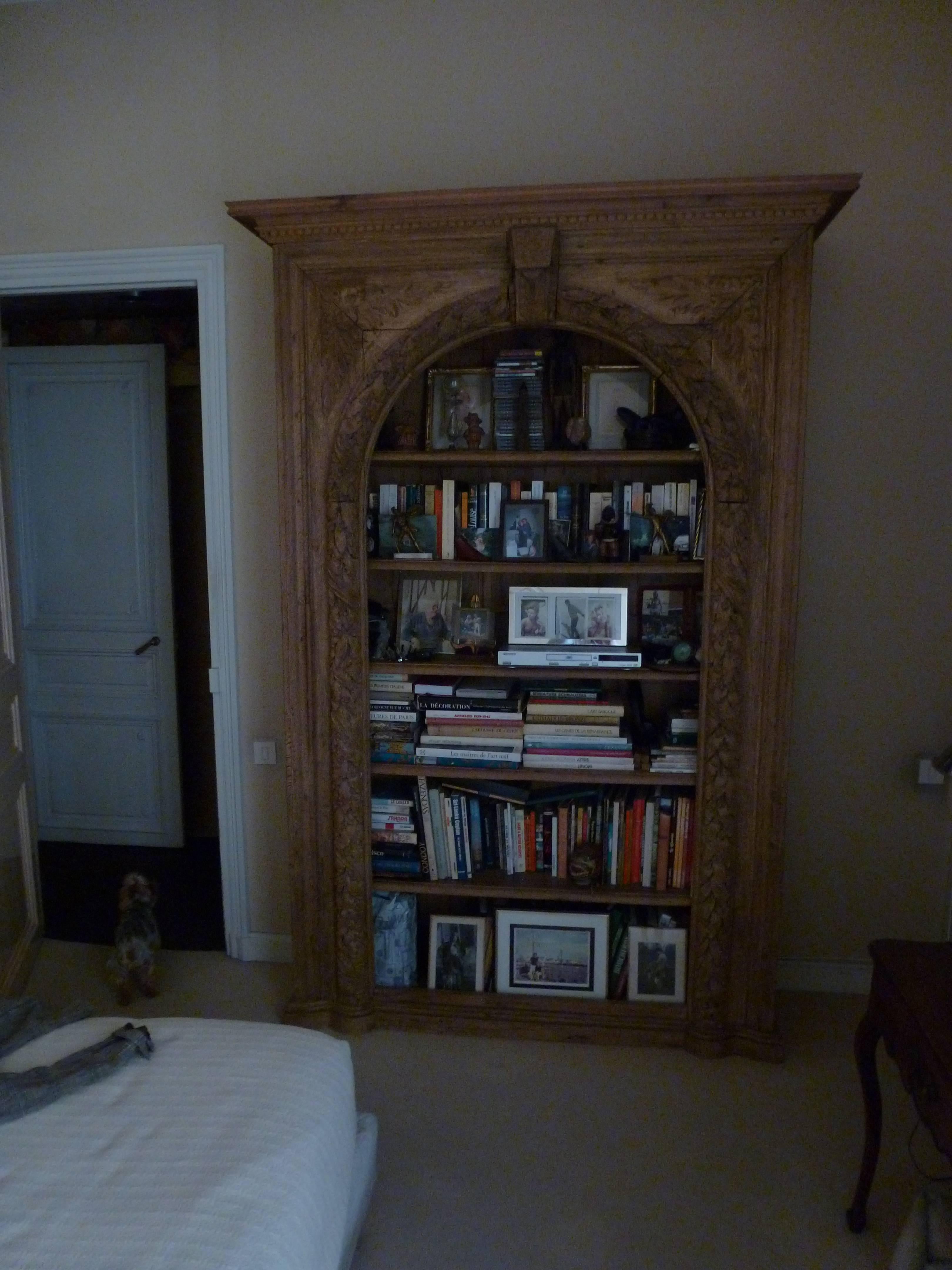 Hand-Carved French, 18th Century, Oak Bibliotheque Book Case and Display Cabinet