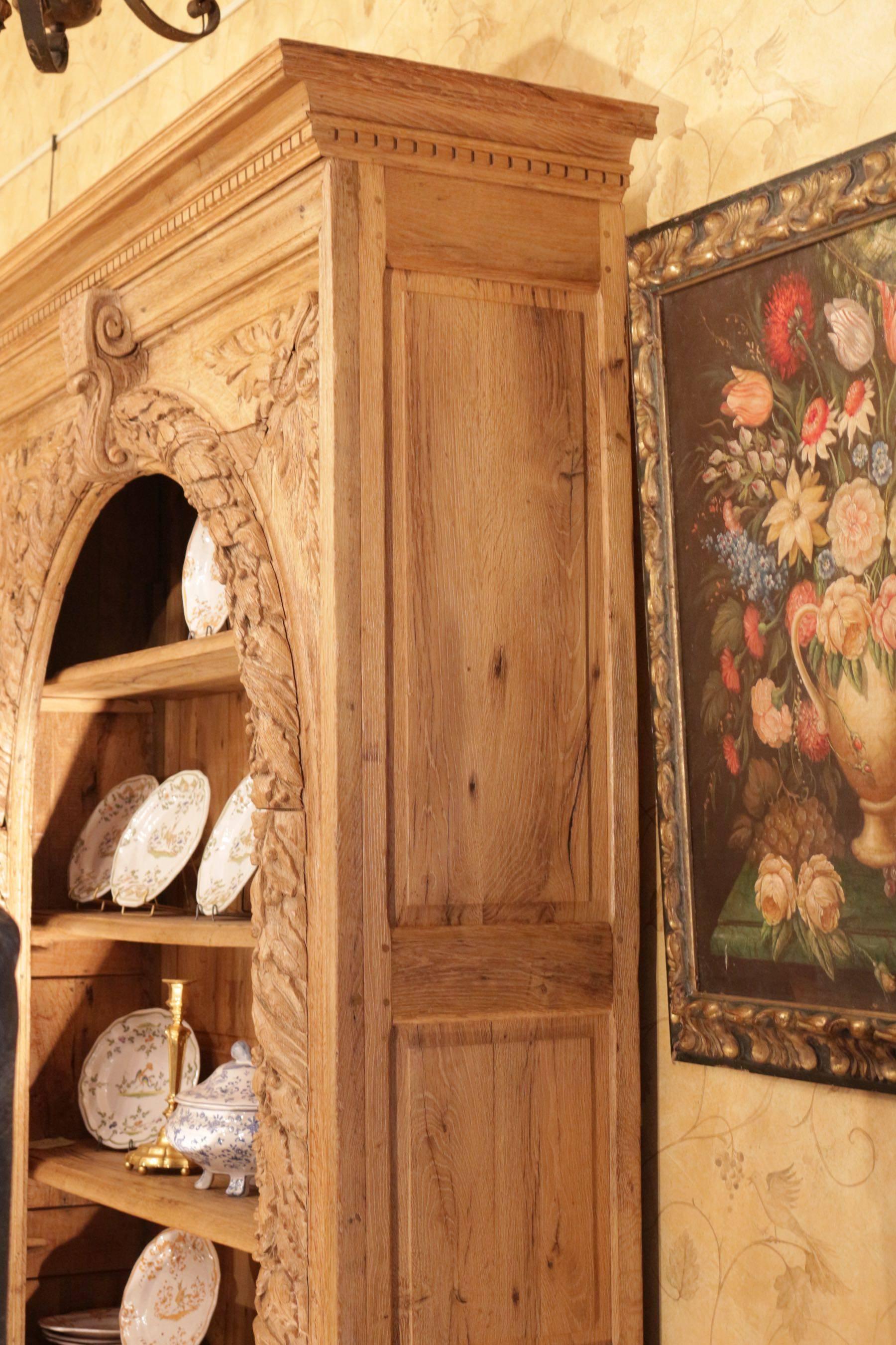 French, 18th Century, Oak Bibliotheque Book Case and Display Cabinet 1