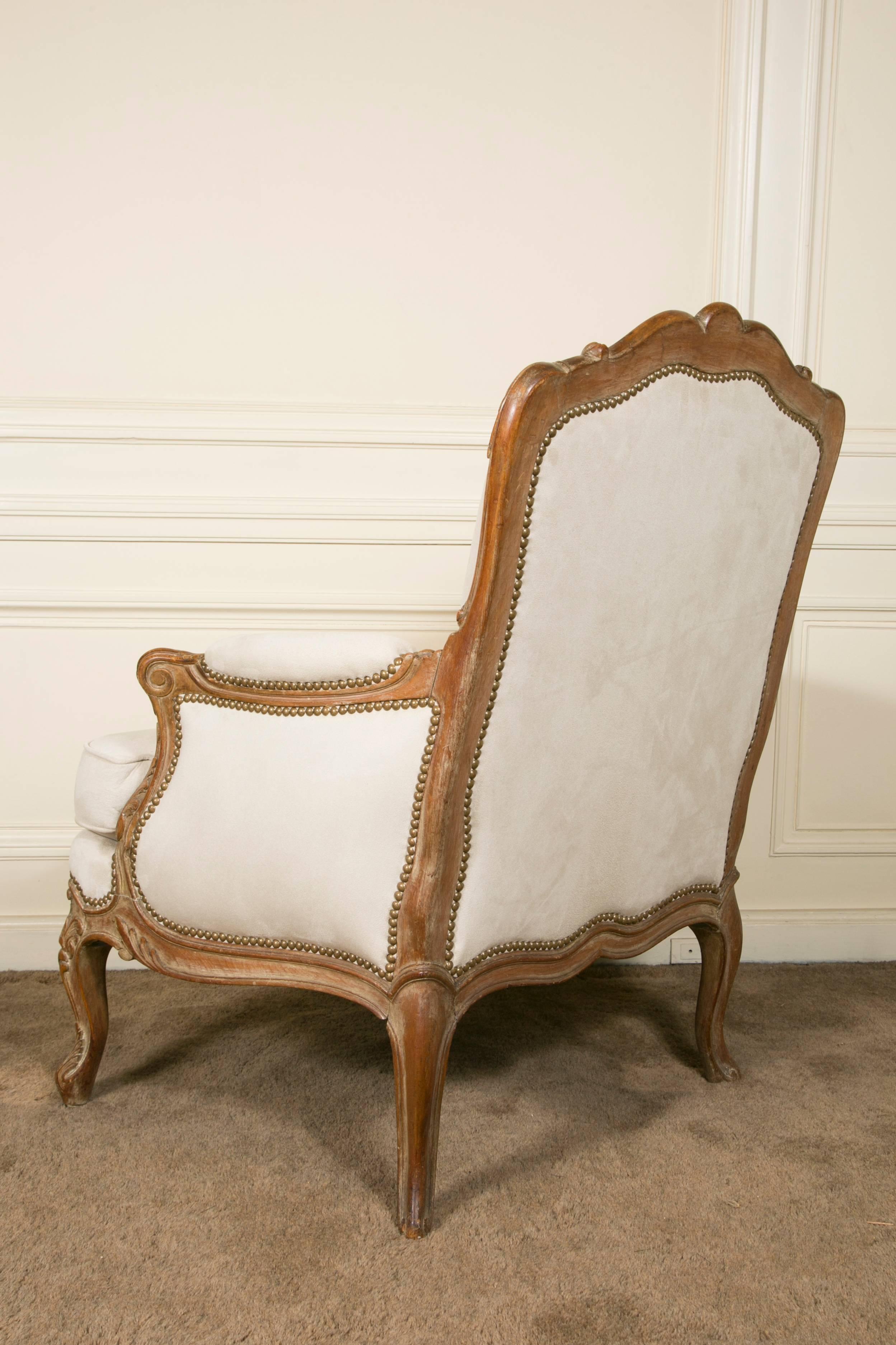 Pair of 19th Century Regence Style Bergere Armchairs In Good Condition In Saint-Ouen, FR