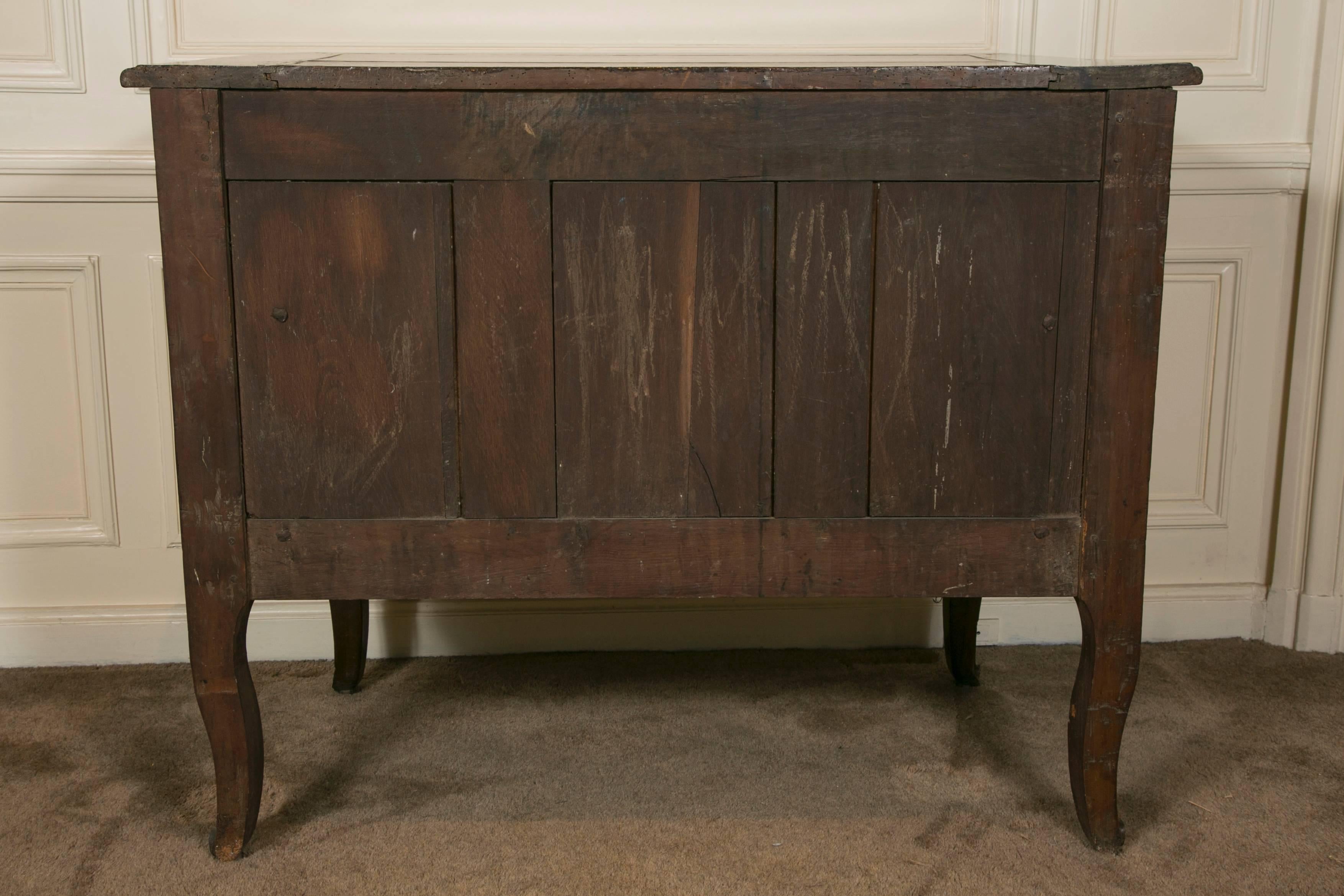 Wood 18th Century French Walnut Commode Two Drawers