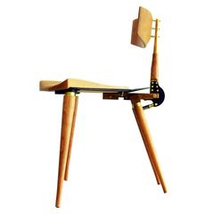 Flower of Life Series, Vesica Chair, Harta Cherry Brass Spring Cam Rocker