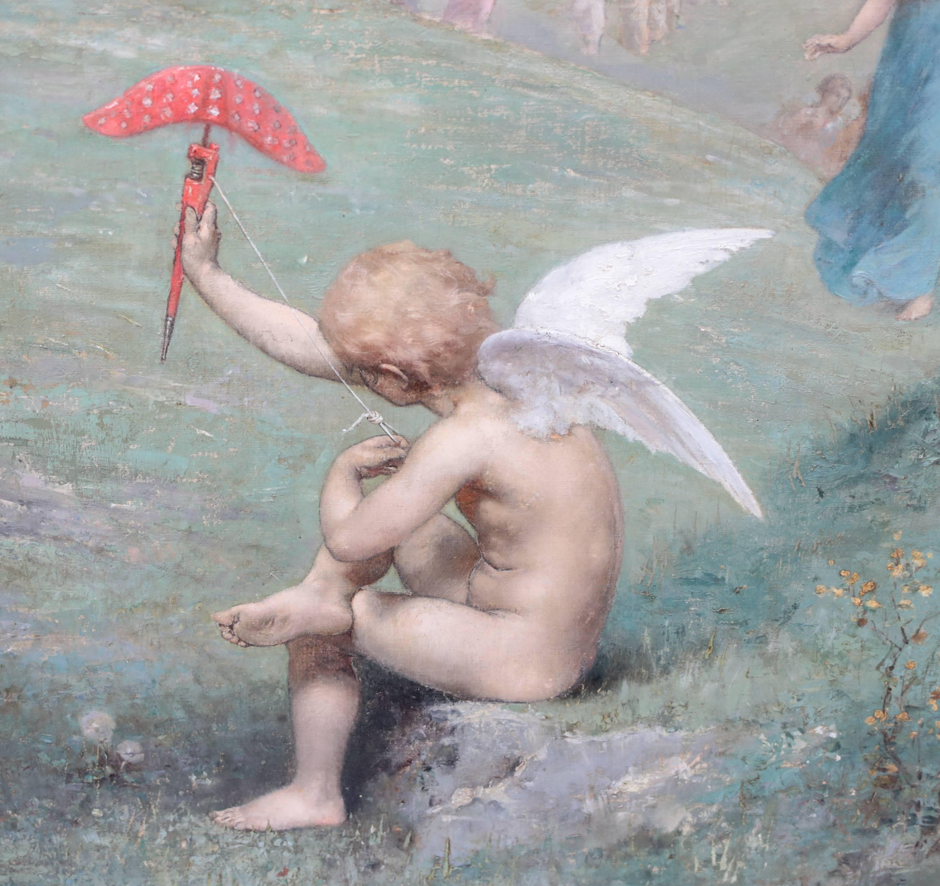 oil painting cupid