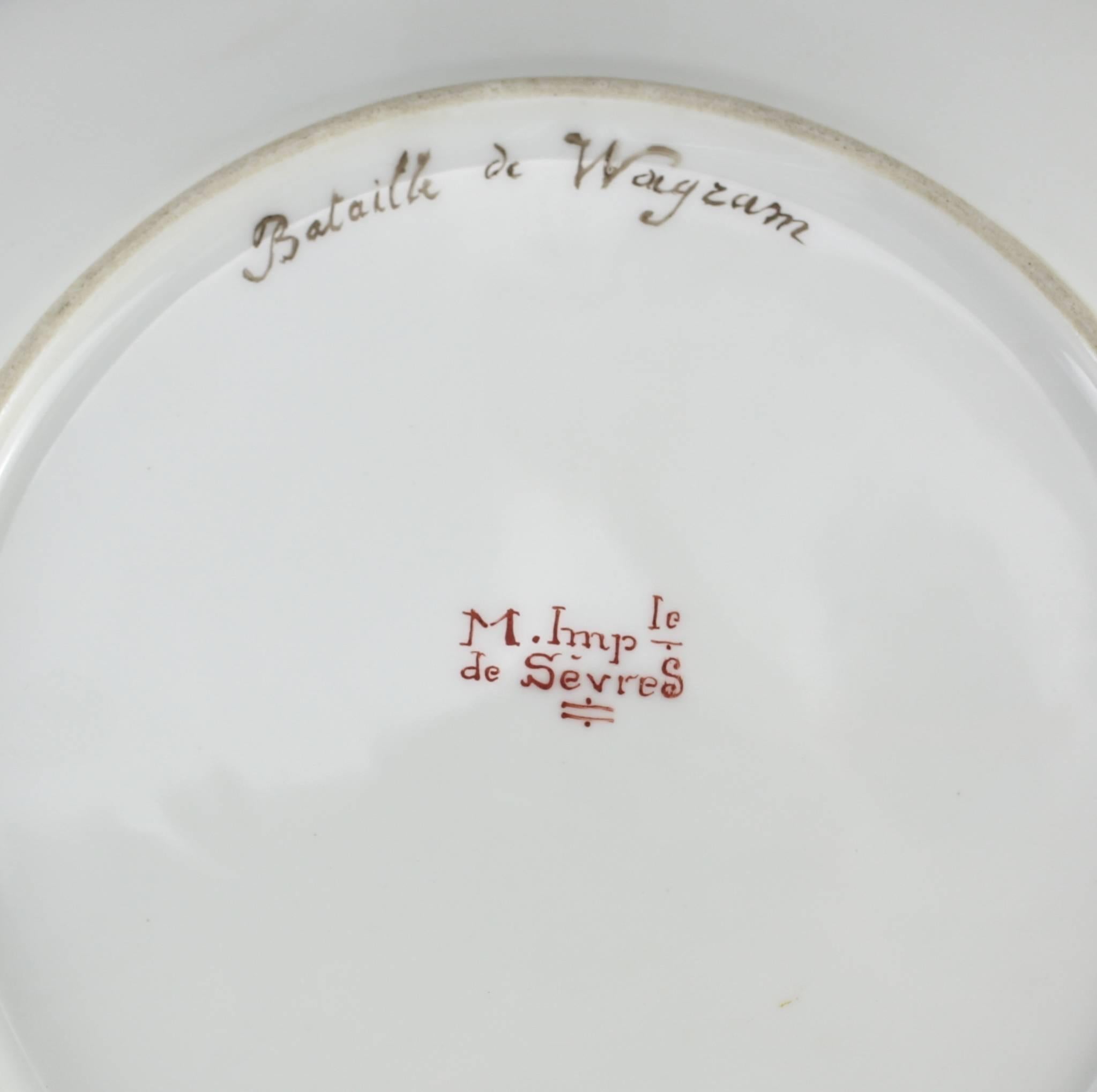 Eight French 19th Century Cabinet Plates with Emperor Napoleon by 