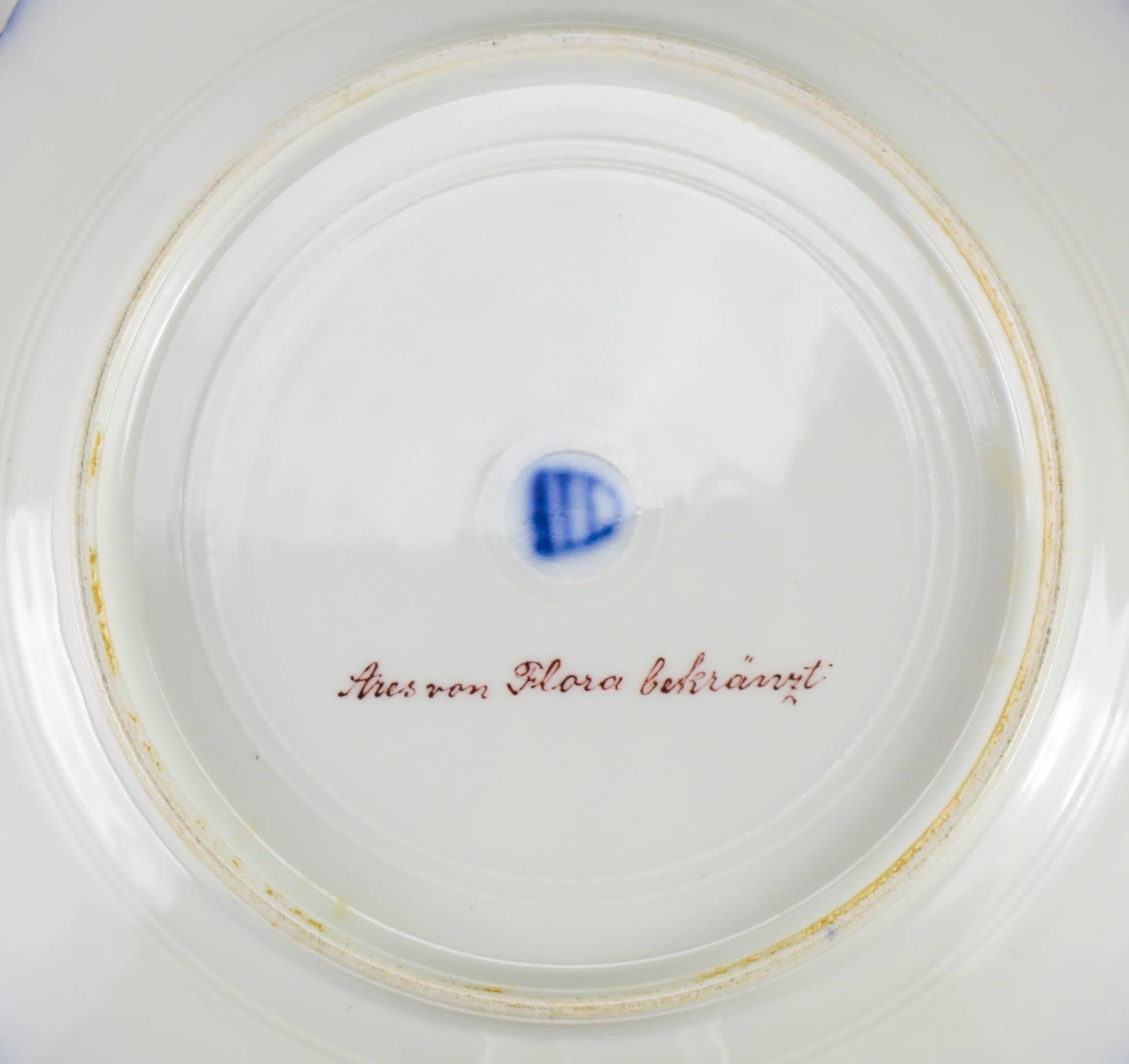 Porcelain 19th Century Royal Vienna Style 13-Piece Dessert Service for Eight
