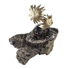 Sterling Silver and Carved Smoky Quartz Ape Sculpture by Gianmaria Buccellati