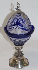 Greek Sterling Silver with Bohemian Crystal Candy Jar
