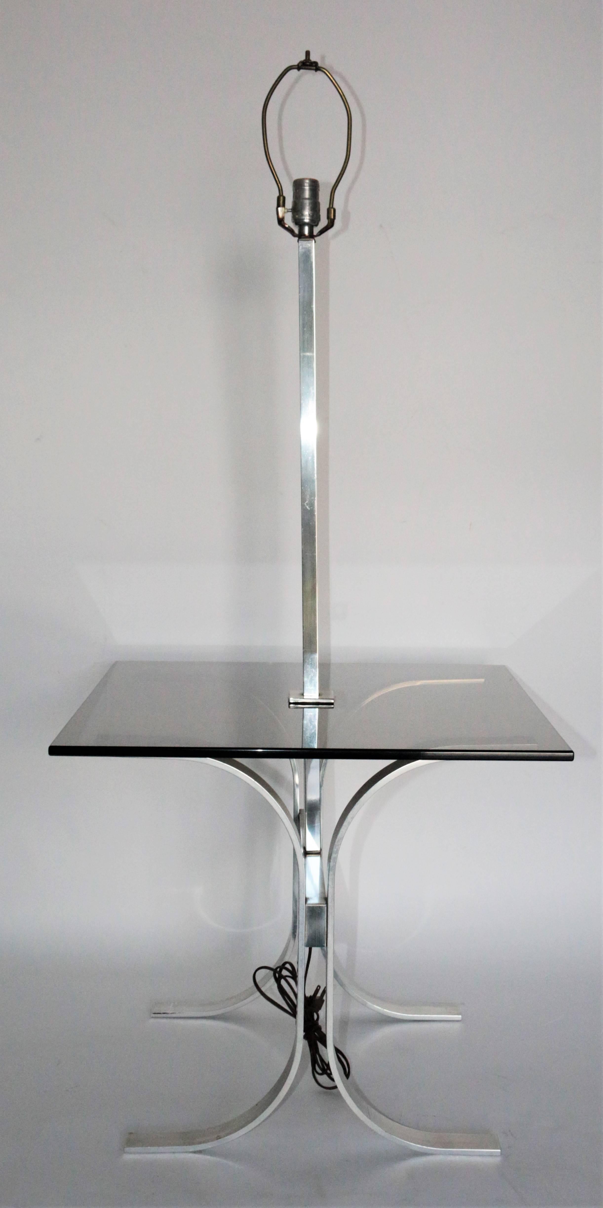 side table with built in lamp