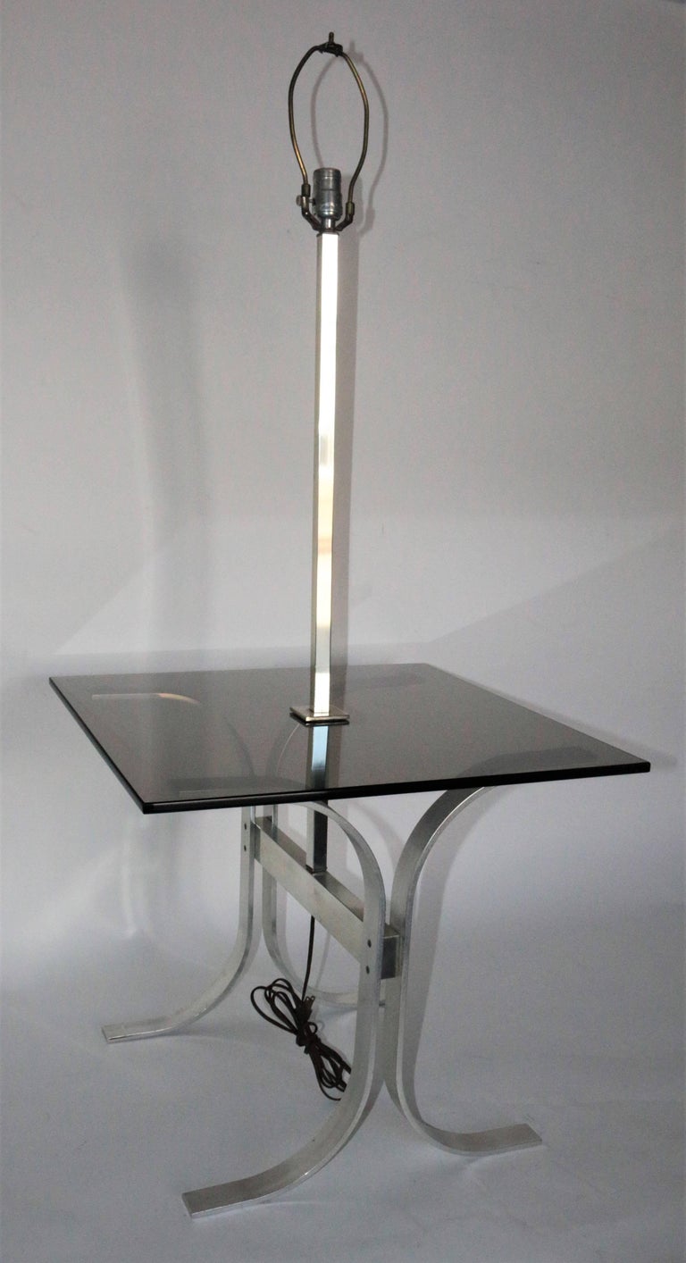 Mid-Century Modern Side Table with Built in Lamp For Sale at 1stDibs ...