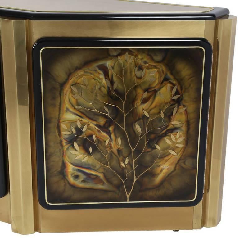 Bernhard Rohne for Mastercraft Tree of Life Cabinet In Excellent Condition In Pasadena, CA