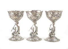 Six Neresheimer and Sohne 800 German Silver Compotes