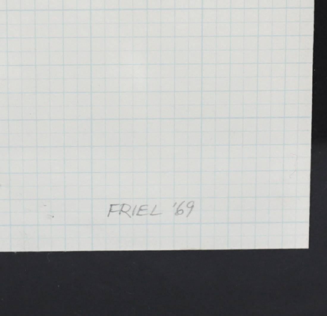 20th Century, Geometric Drawing by John Friel In Excellent Condition For Sale In Pasadena, CA