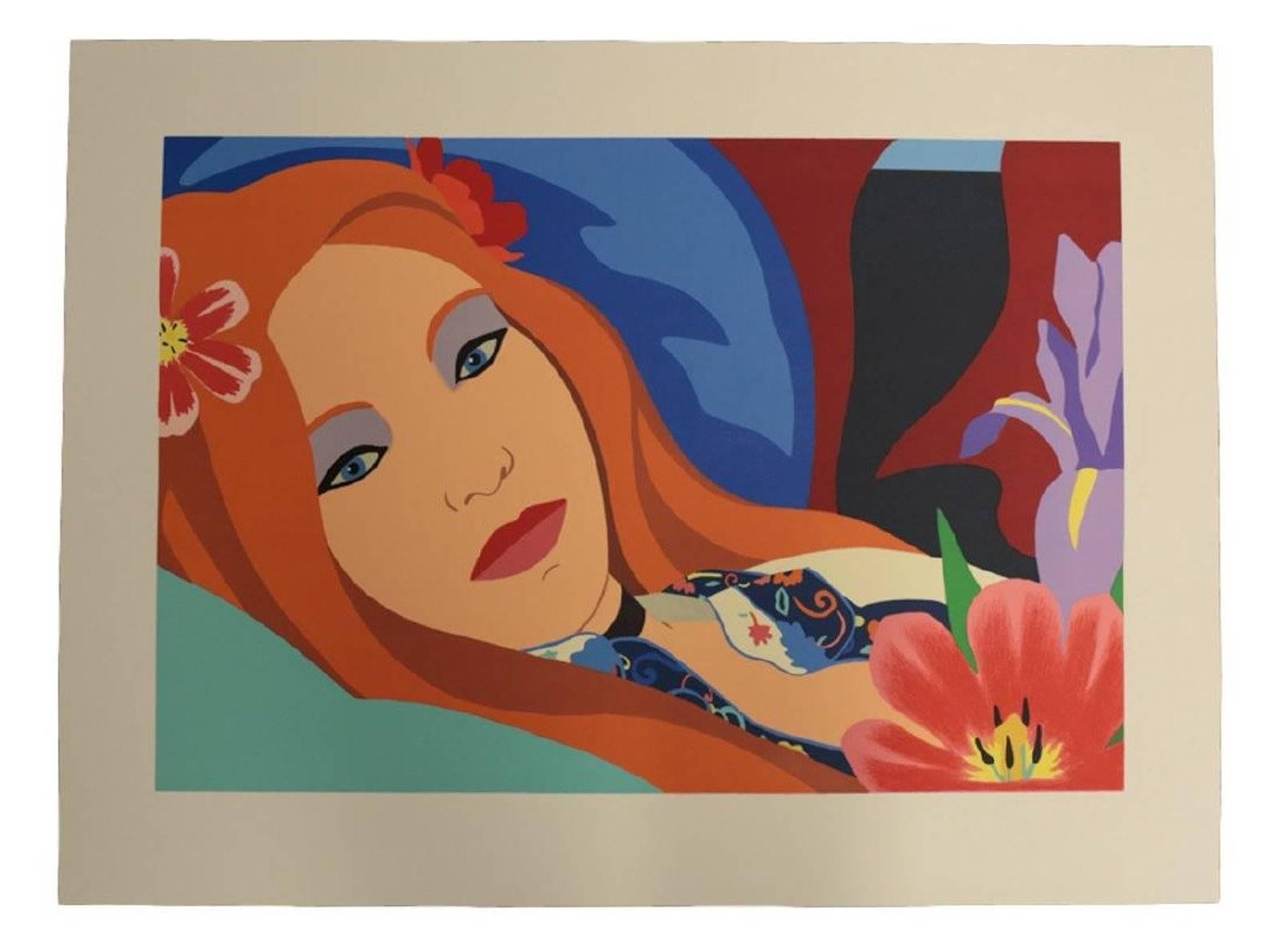 A pop art colored lithograph from American artist, Tom Wesselmann. Dated 1982, titled 