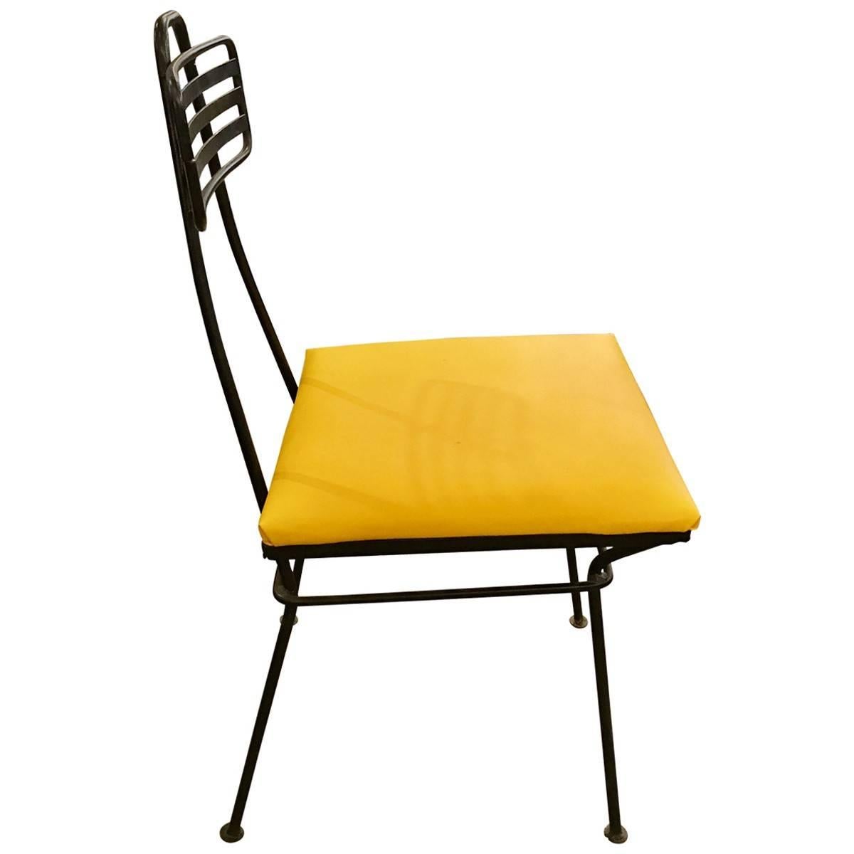 Mid-Century Modern set of 4 Midcentury Bent Iron Dining Chairs