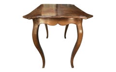 18th Century Adam and Eve Inlayed Walnut Table, German