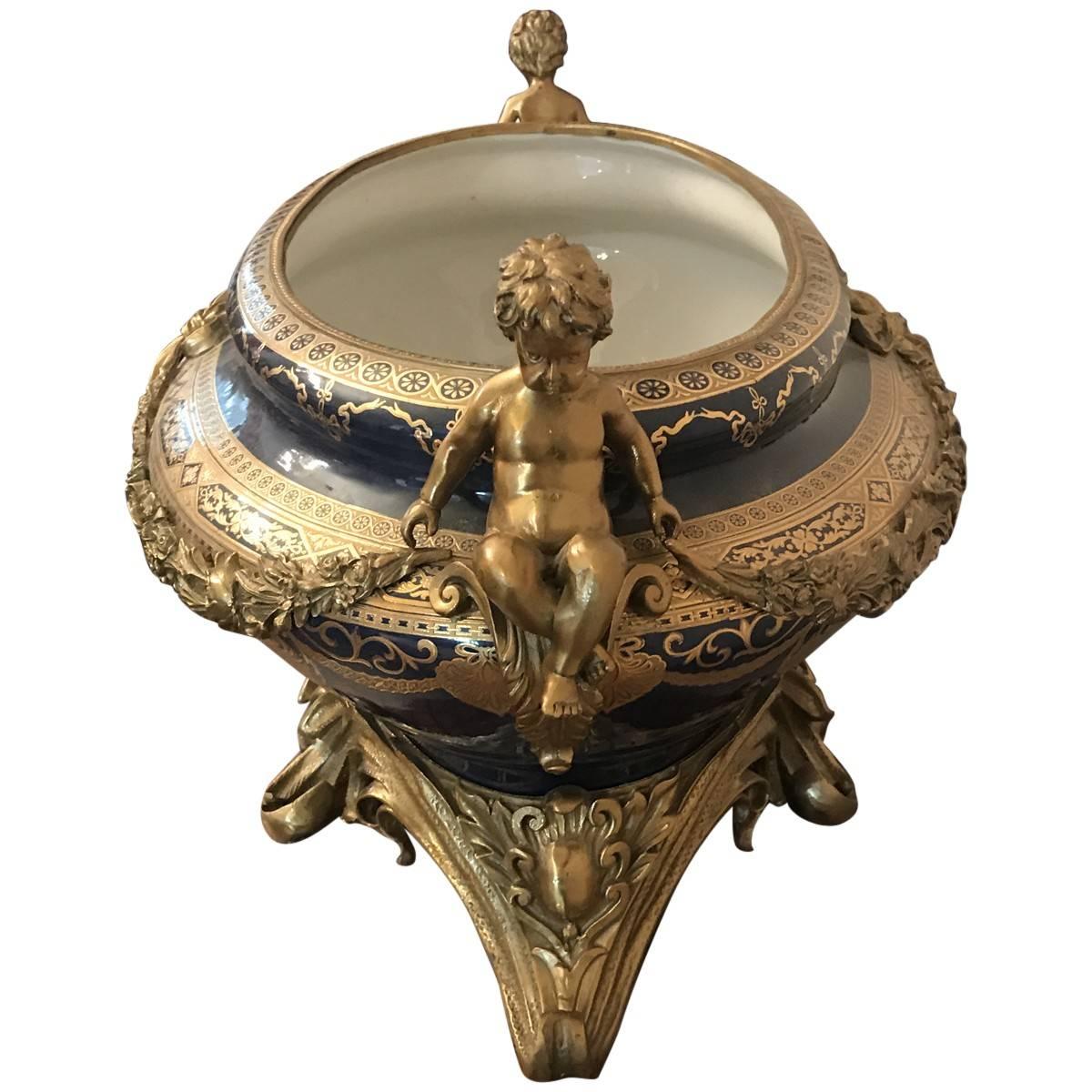Other Louis XVI Style Gilt Bronze-Mounted Porcelain Centre Bowl