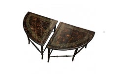 Collection of Tommy Hilfiger Pair of Églomisé Glass Side Tables