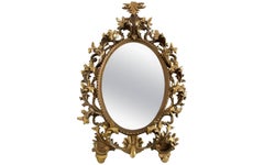Florentine Monumental Pair Florentine Rococo Style Giltwood and Gesso Mirrors
