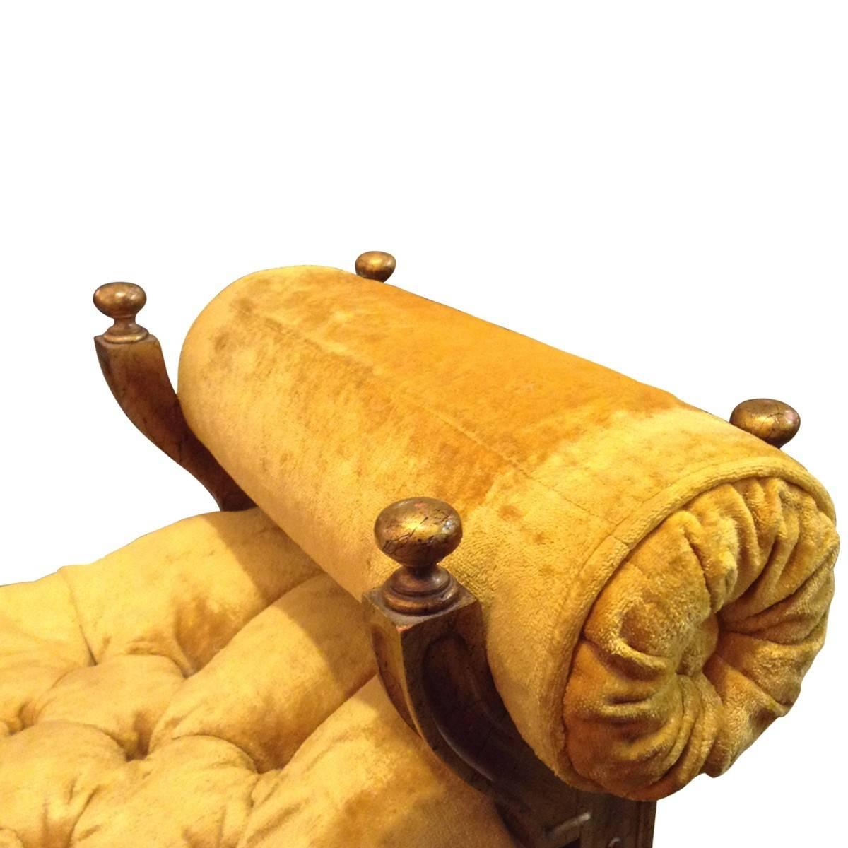 Other Traditional Neoclassical Style Velvet Upholstered Bench