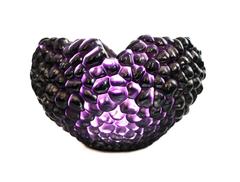 Lalique Platinum Painted Amethyst "Raspberry" Bowl, Limited Edition of 21