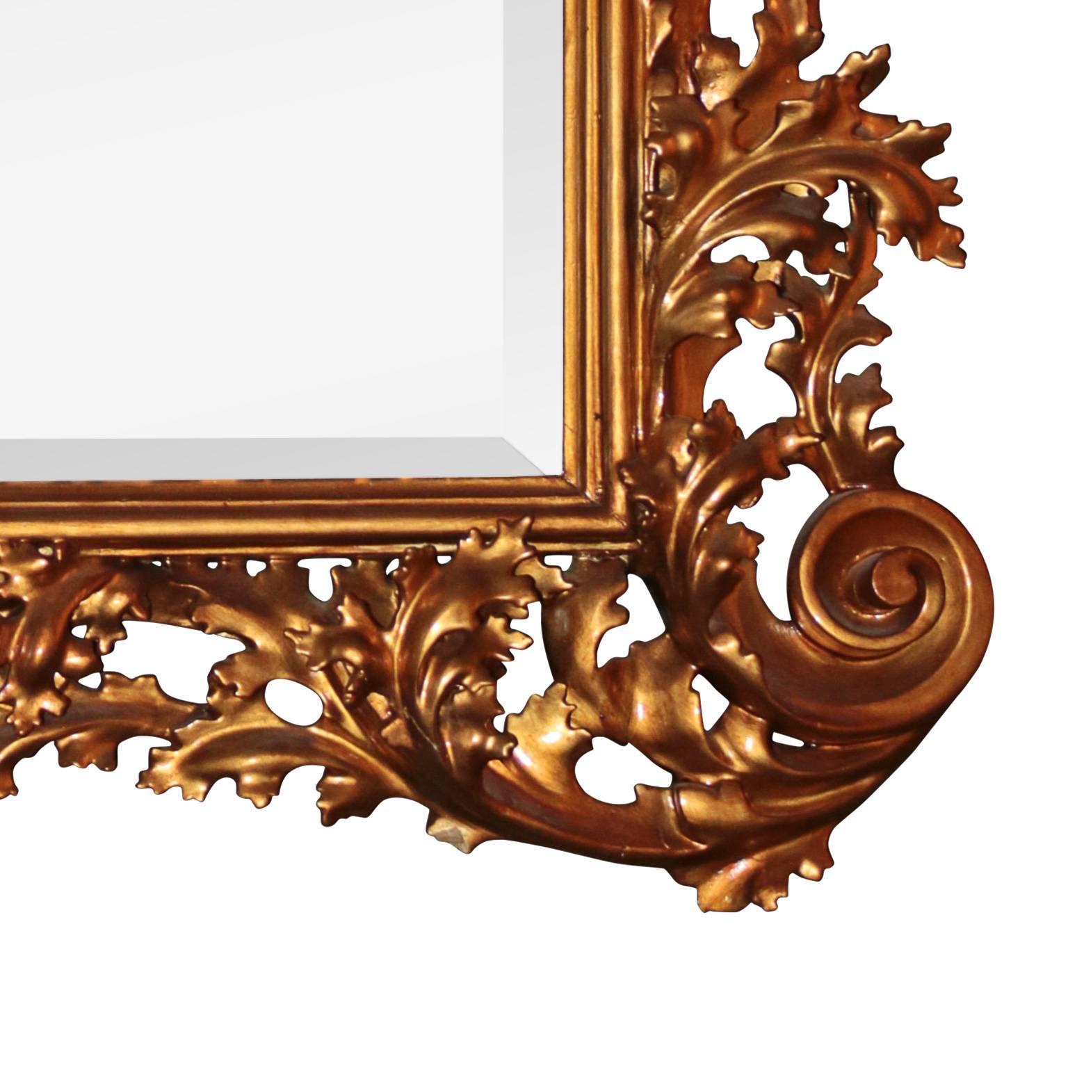 19th Century, French Gilded Rococo Wall Mirror 1