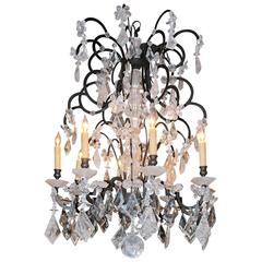 Pair of Modern Rock Crystal Chandliers