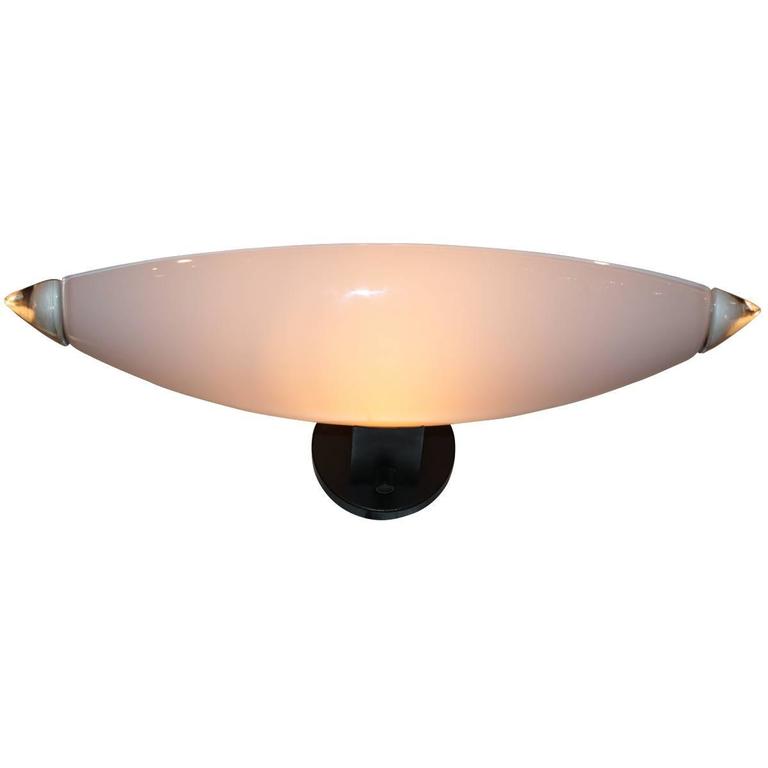Italian Elliptical Glass Wall Lights For Sale at 1stdibs