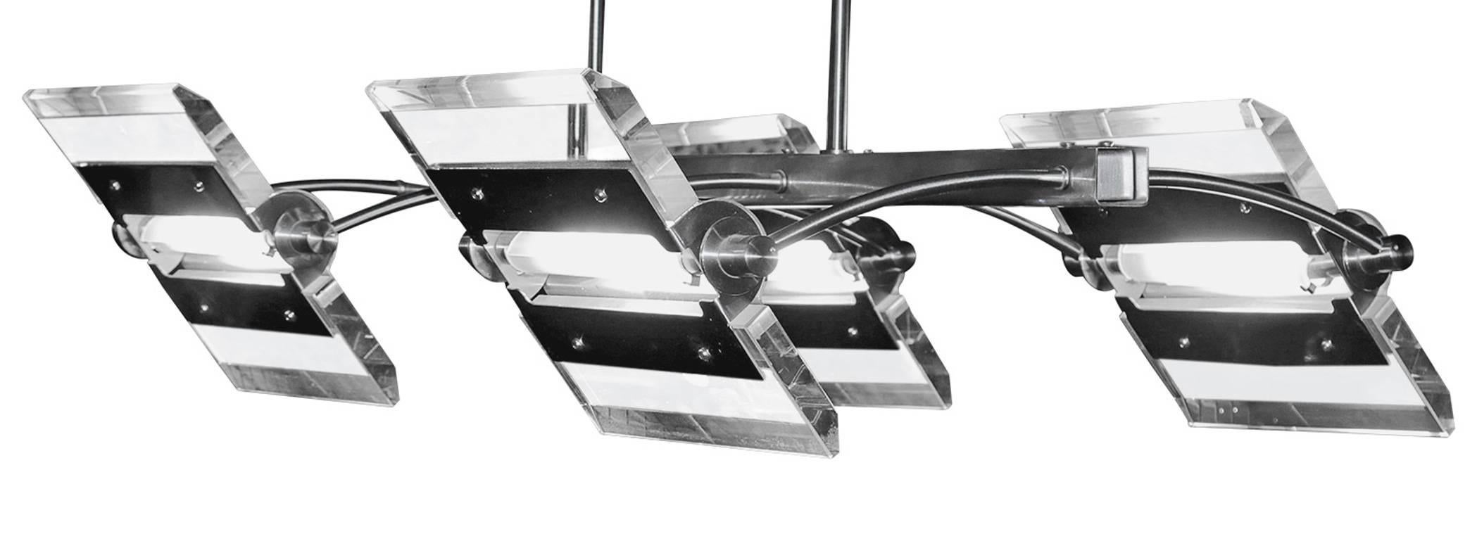 20th Century Ceiling Mounted Four-Glass Swivel Lights 3