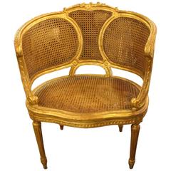 Louis XVI Style Caned Bergere Chairs