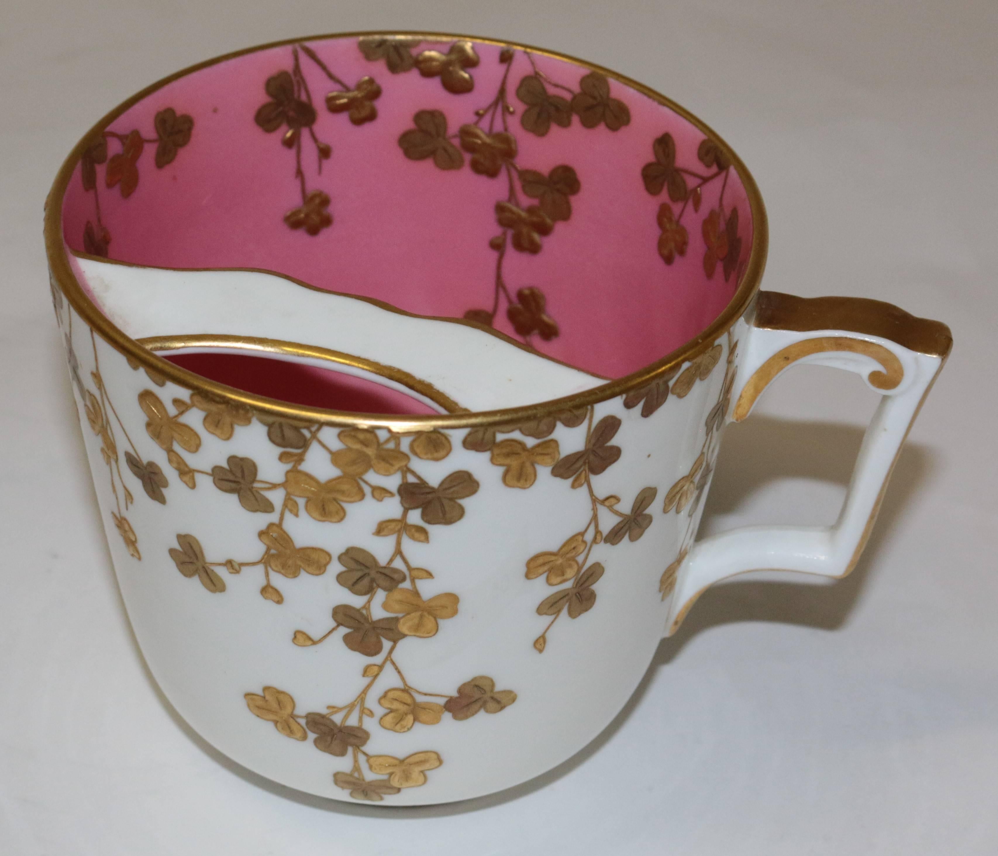 Vintage Tiffany & Company Mustache Cup and Saucer In Excellent Condition For Sale In Pasadena, CA