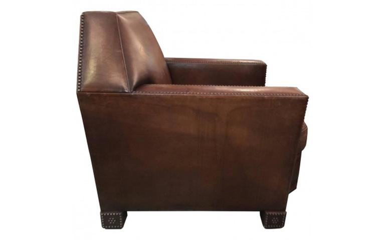 Art Deco Studded Leather Cigar Club Chair By Ralph Lauren At 1stdibs Italian Art Deco Studded Leather Cigar Club Chair By Ralph Lauren For
