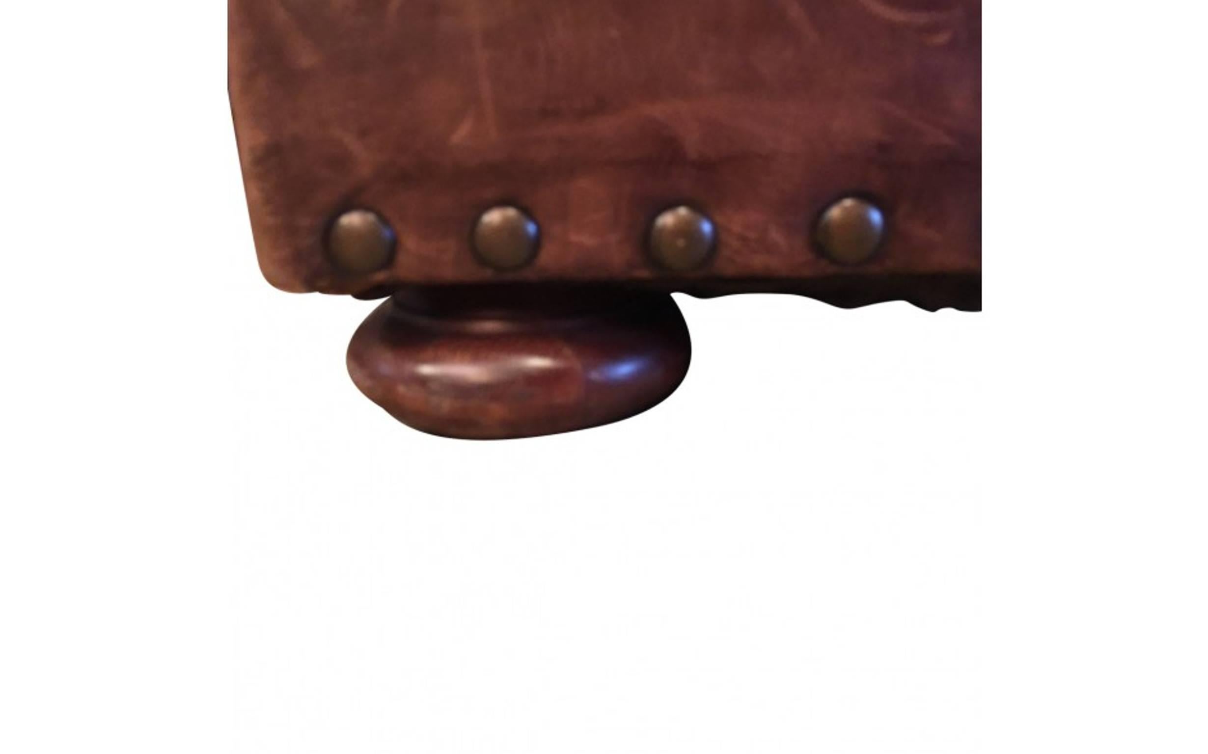 ralph lauren leather ottoman