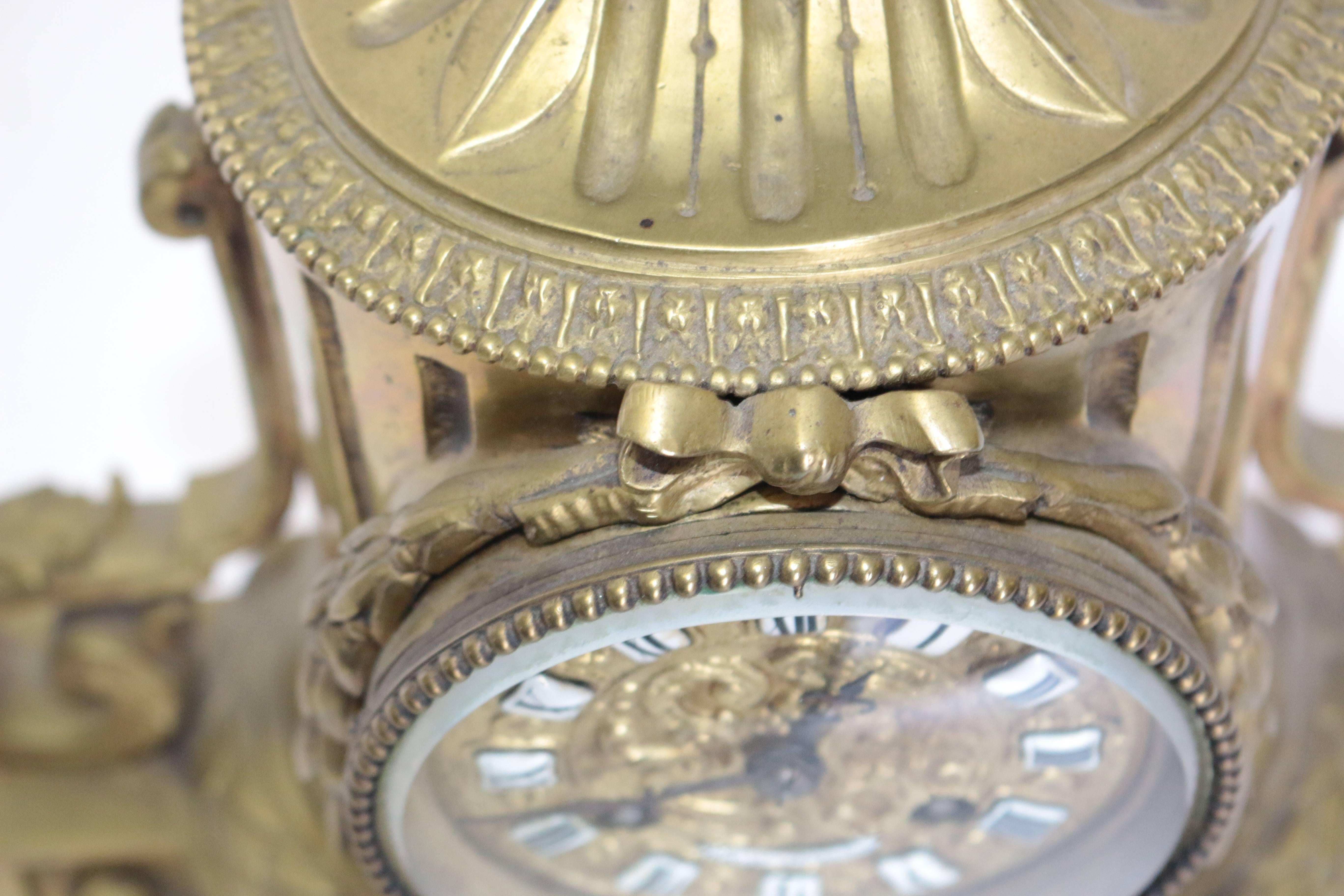 Tiffany & Co. 19th Century Bronze Mantel Clock For Sale 2