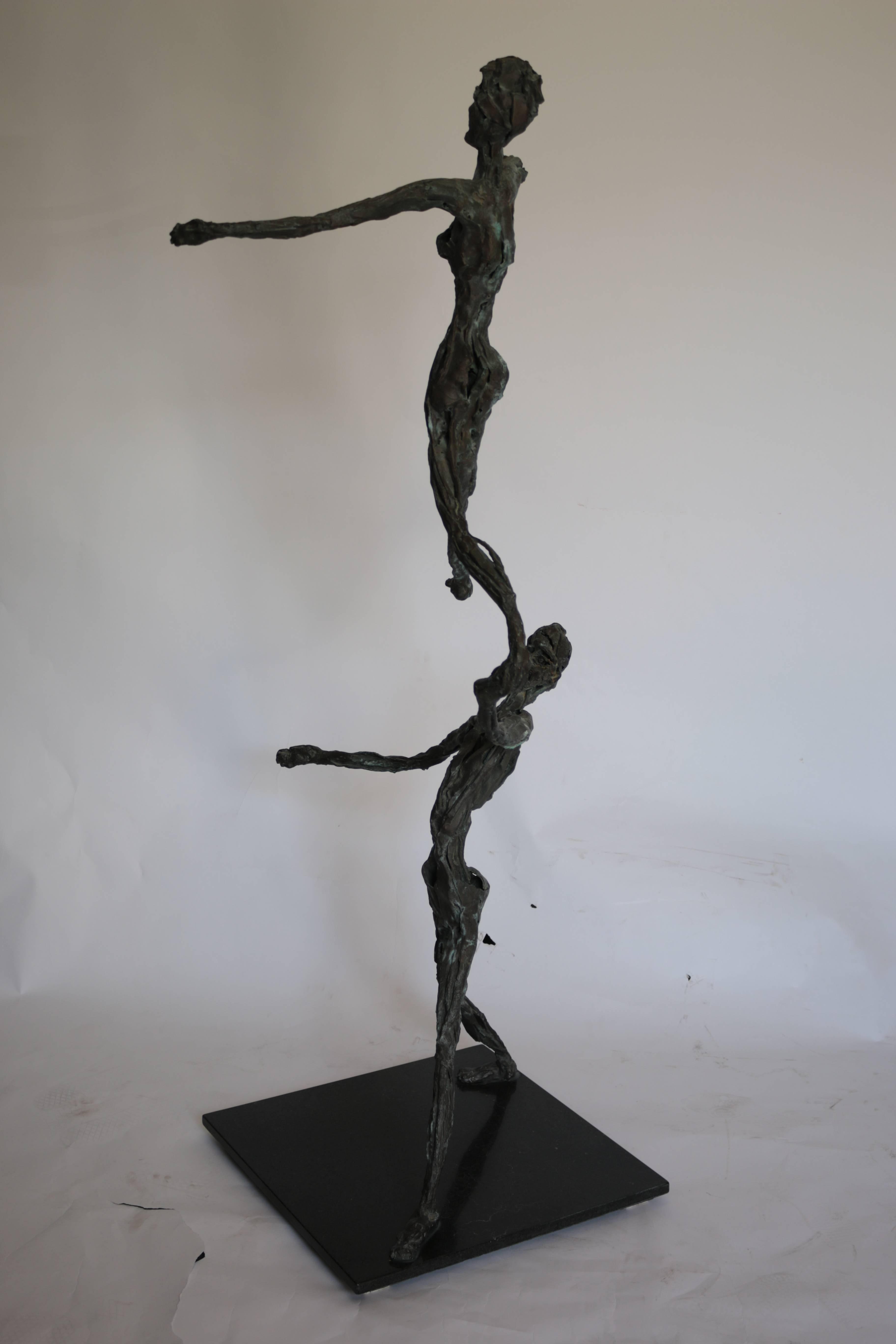 Large Mid-Century Modern Figurative Brutalist Bronze Sculpture 4