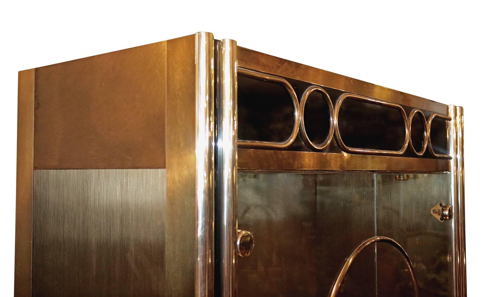 Mid-Century Modern Pair of Bernard Rohne For Mastercraft Display Cabinet Vitrine