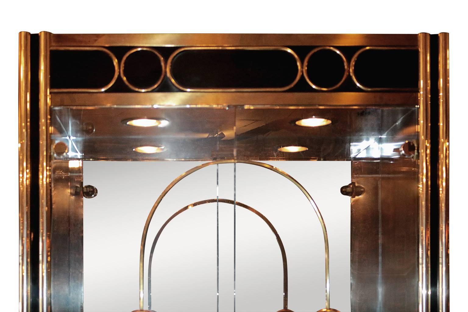 American Pair of Bernard Rohne For Mastercraft Display Cabinet Vitrine
