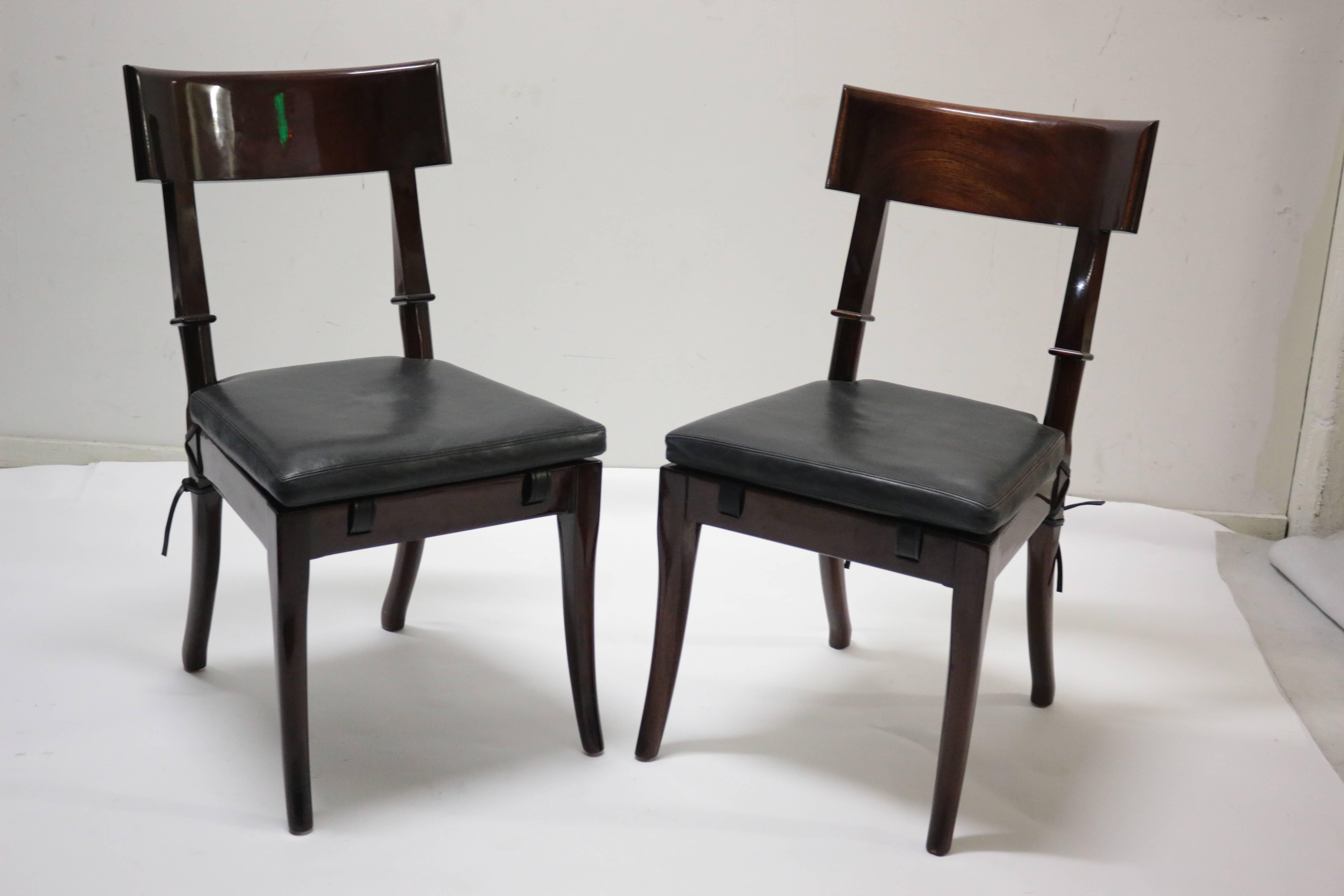 American Set of Ten Dinning Chairs by Mirak
