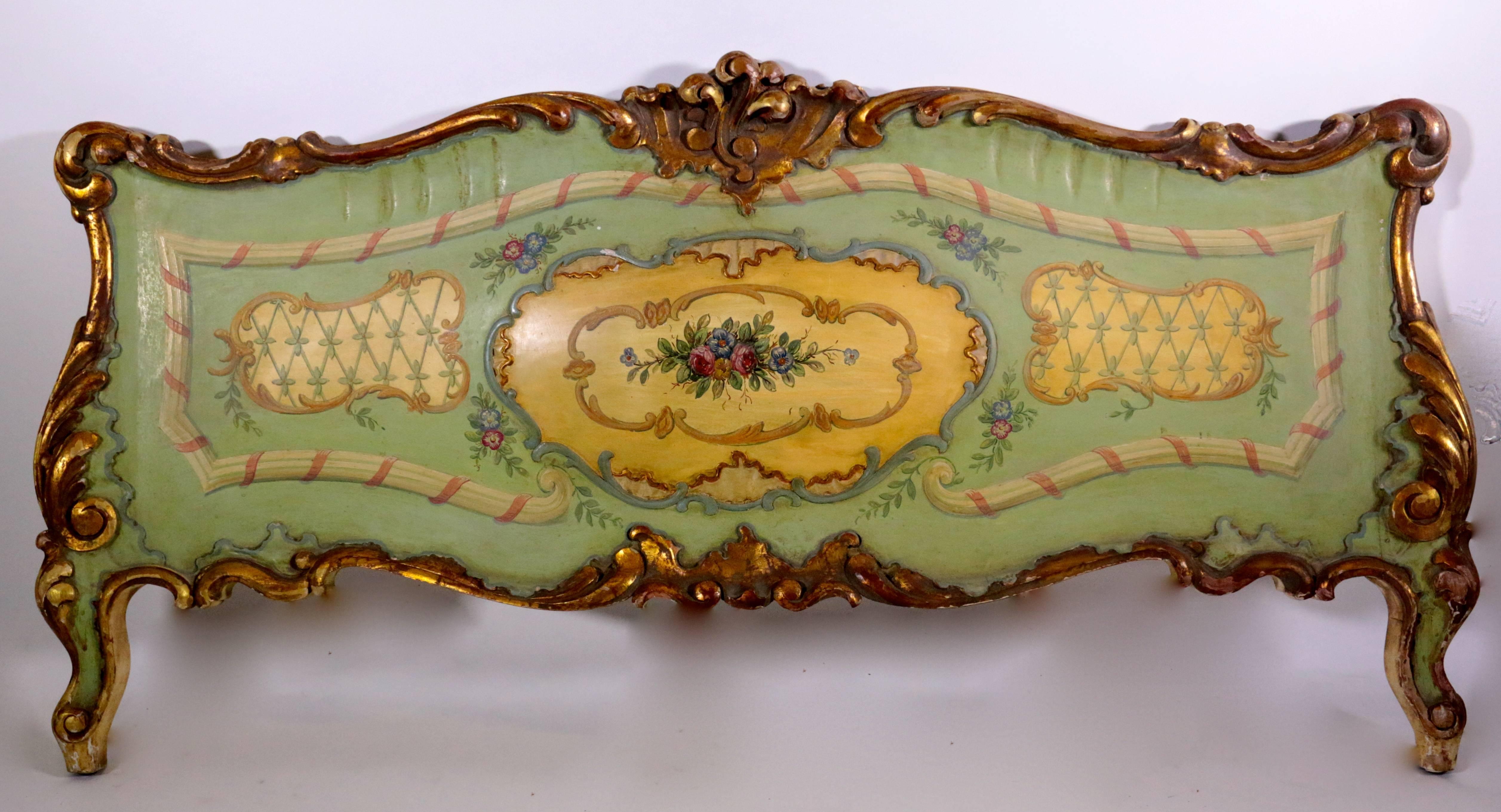 19th Century Hand-Painted Venetian Bed 1