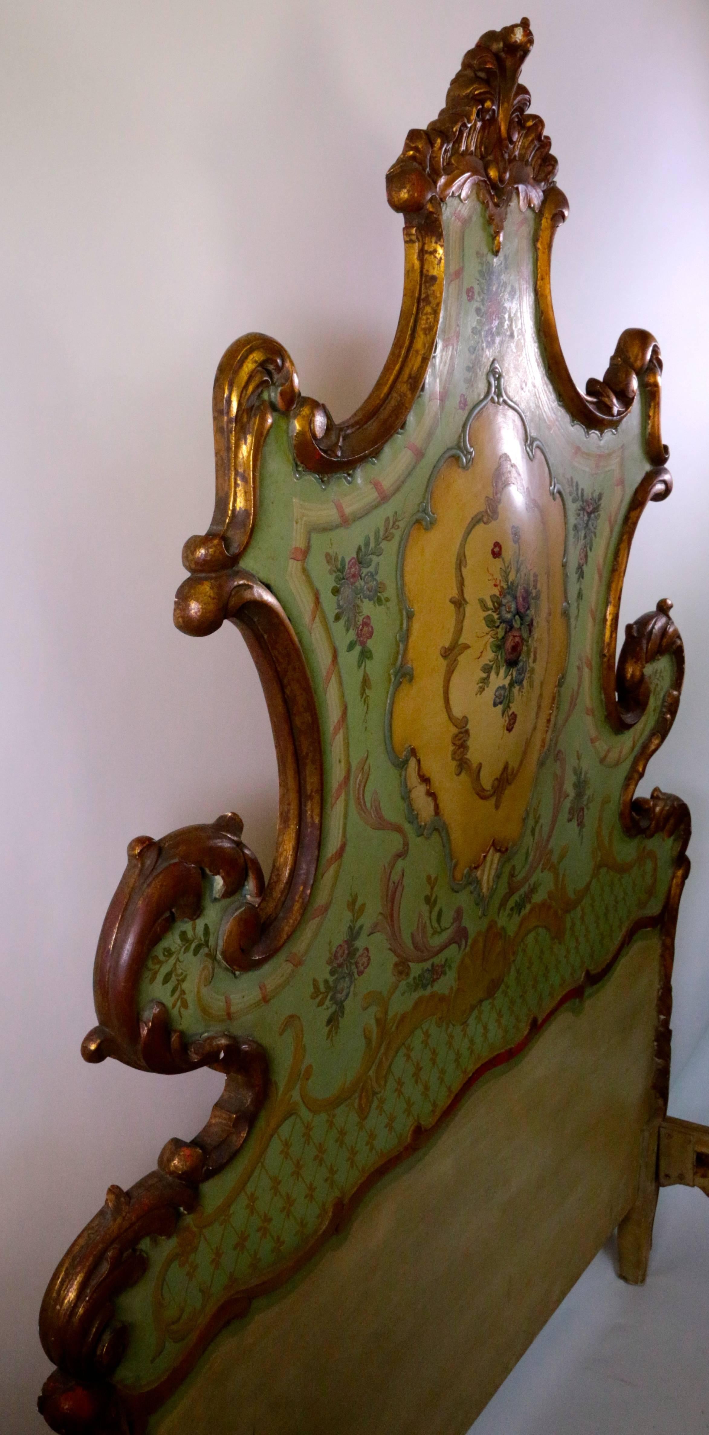 19th Century Hand-Painted Venetian Bed 3