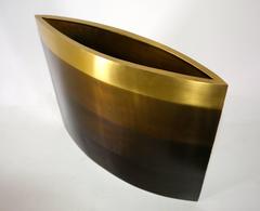 Signed Rare Decorative Brass Candleholder or Vase by Michael Aram
