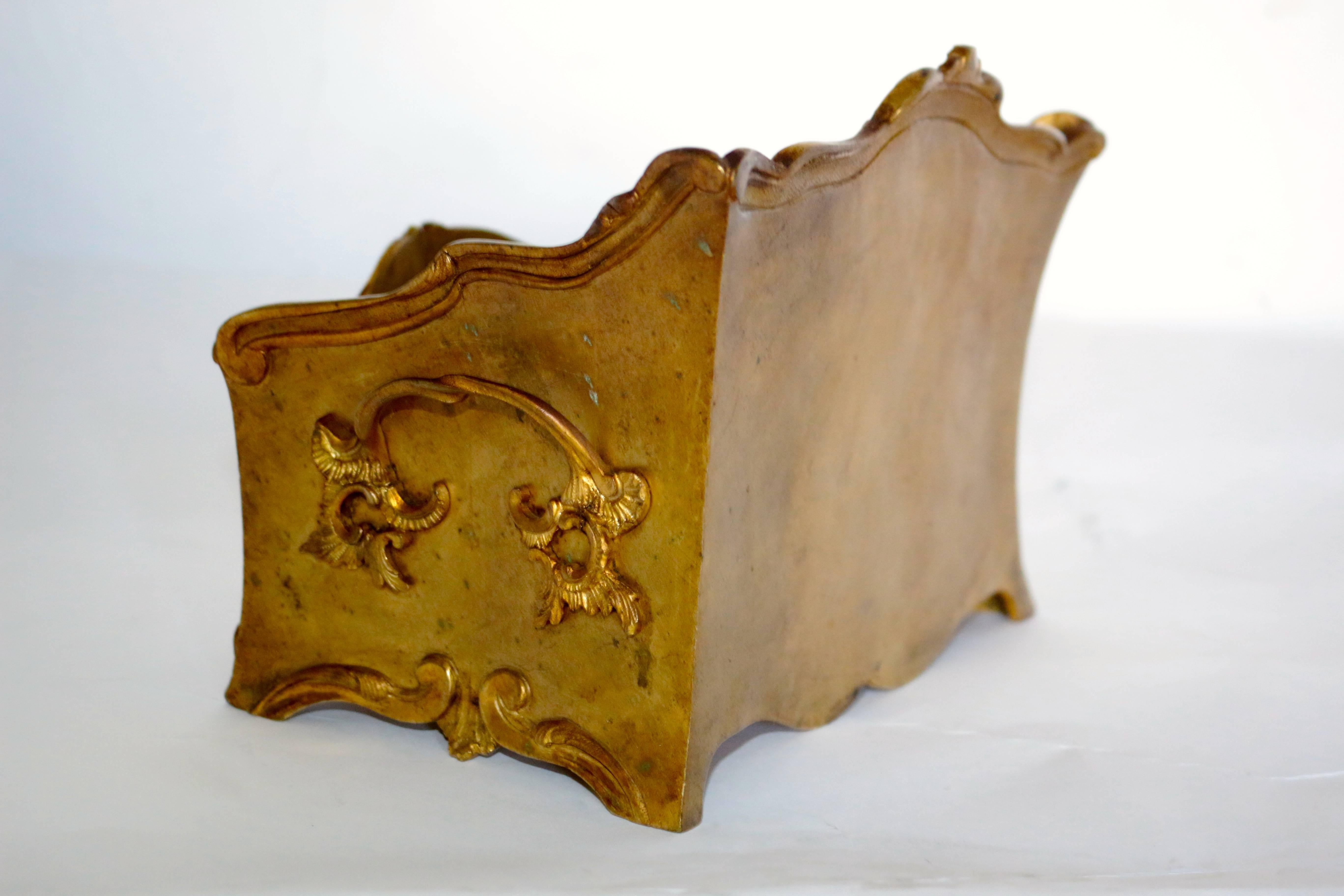 19th Century French Decorated Gilt Bronze Box 1
