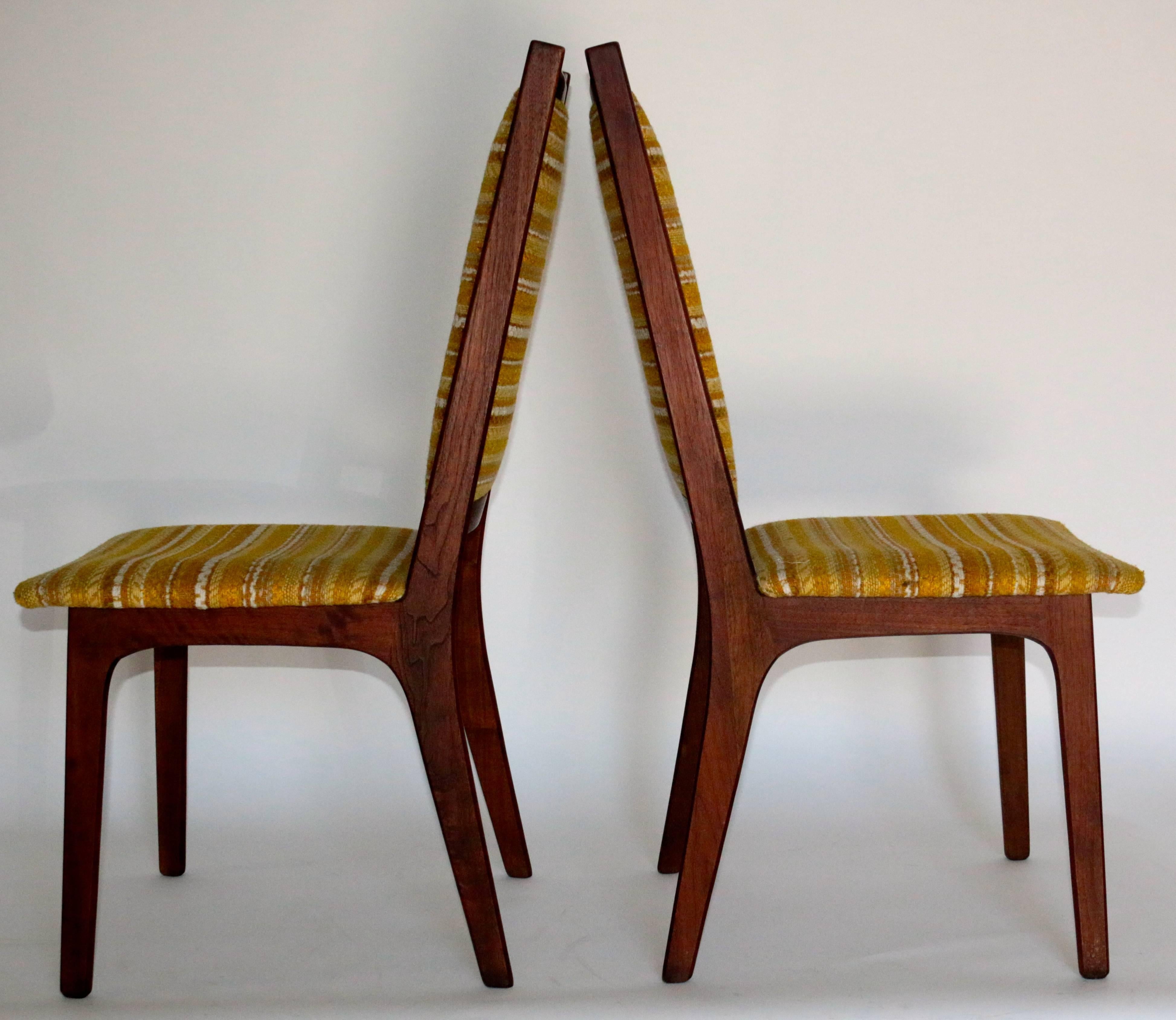 Rosewood Mid-Century Modern Danish Set of Eight Dinning Table Chairs
