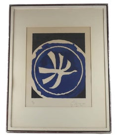 Lithograph, L'oiseau Blanc, the White Bird by Georges Braque