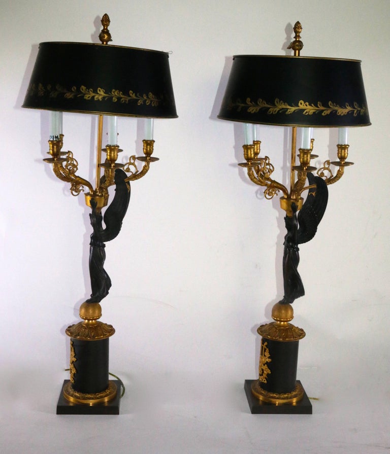 Tommy Hilfiger Private Collection, Pair of Empire Gilded Bronze Table