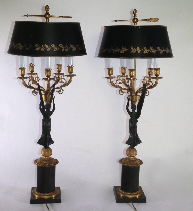 Tommy Hilfiger Private Collection, Pair of Empire Gilded Bronze Table