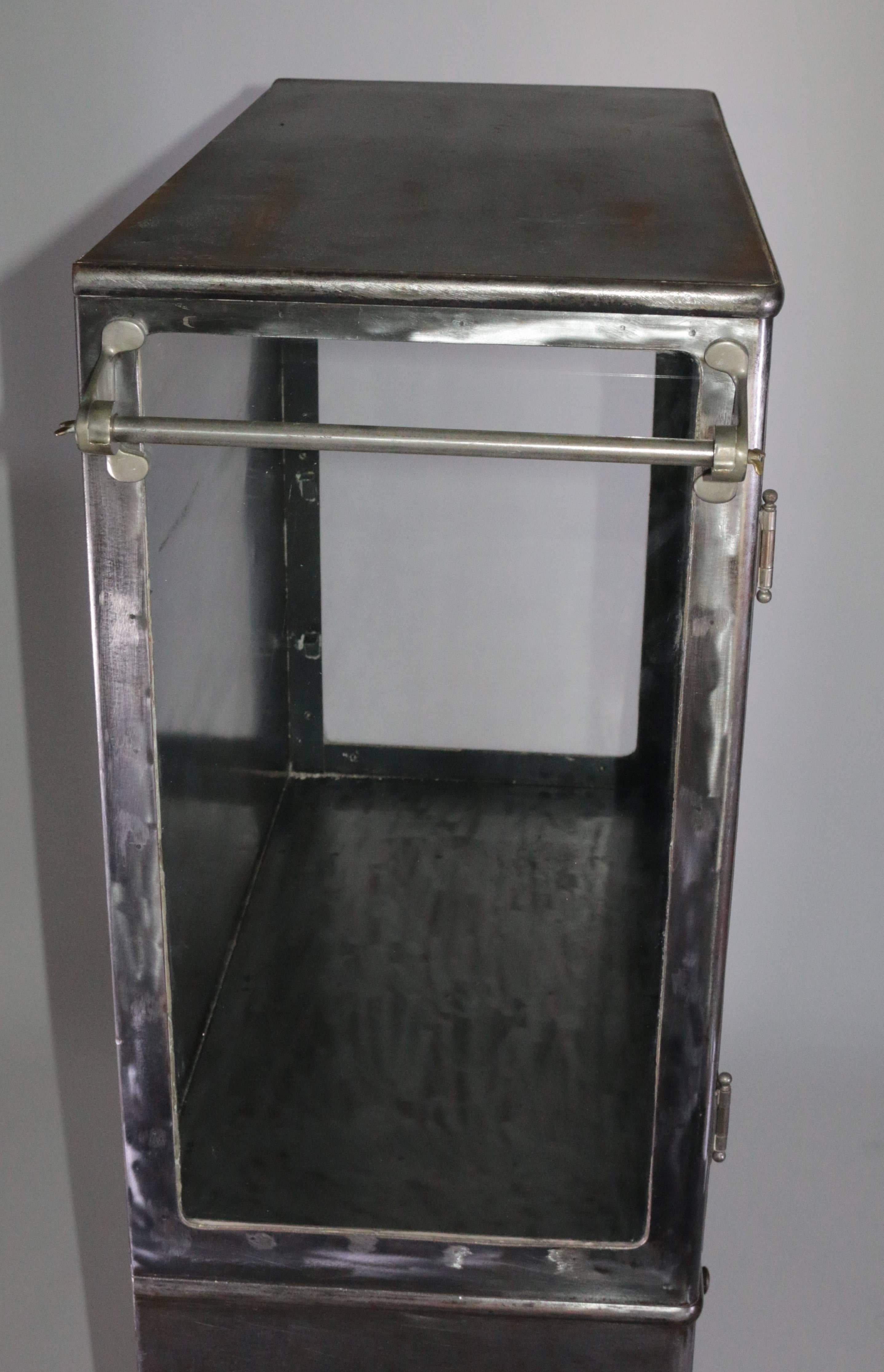 American Industrial Modern 1920s Steel Metal Medical Cabinet