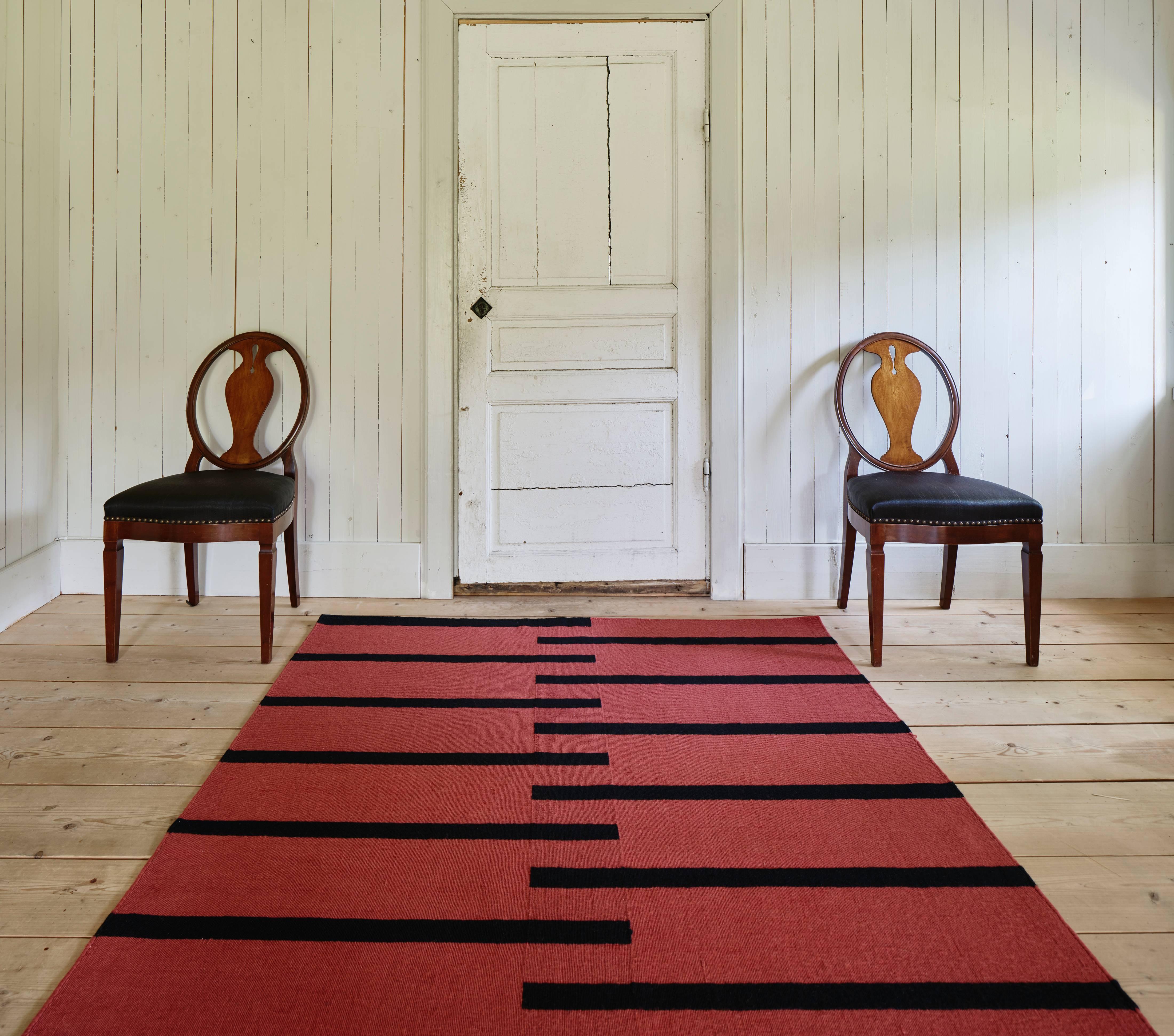 Moderner Dhurrie/Kelim-Teppich in skandinavischem Design, erhältlich in vielen Größen (Handgewebt) im Angebot