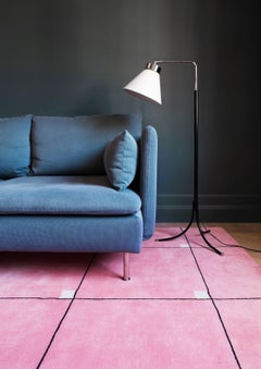 Modern Pink, Wool Cut Pile Rug in Scandinavian Design