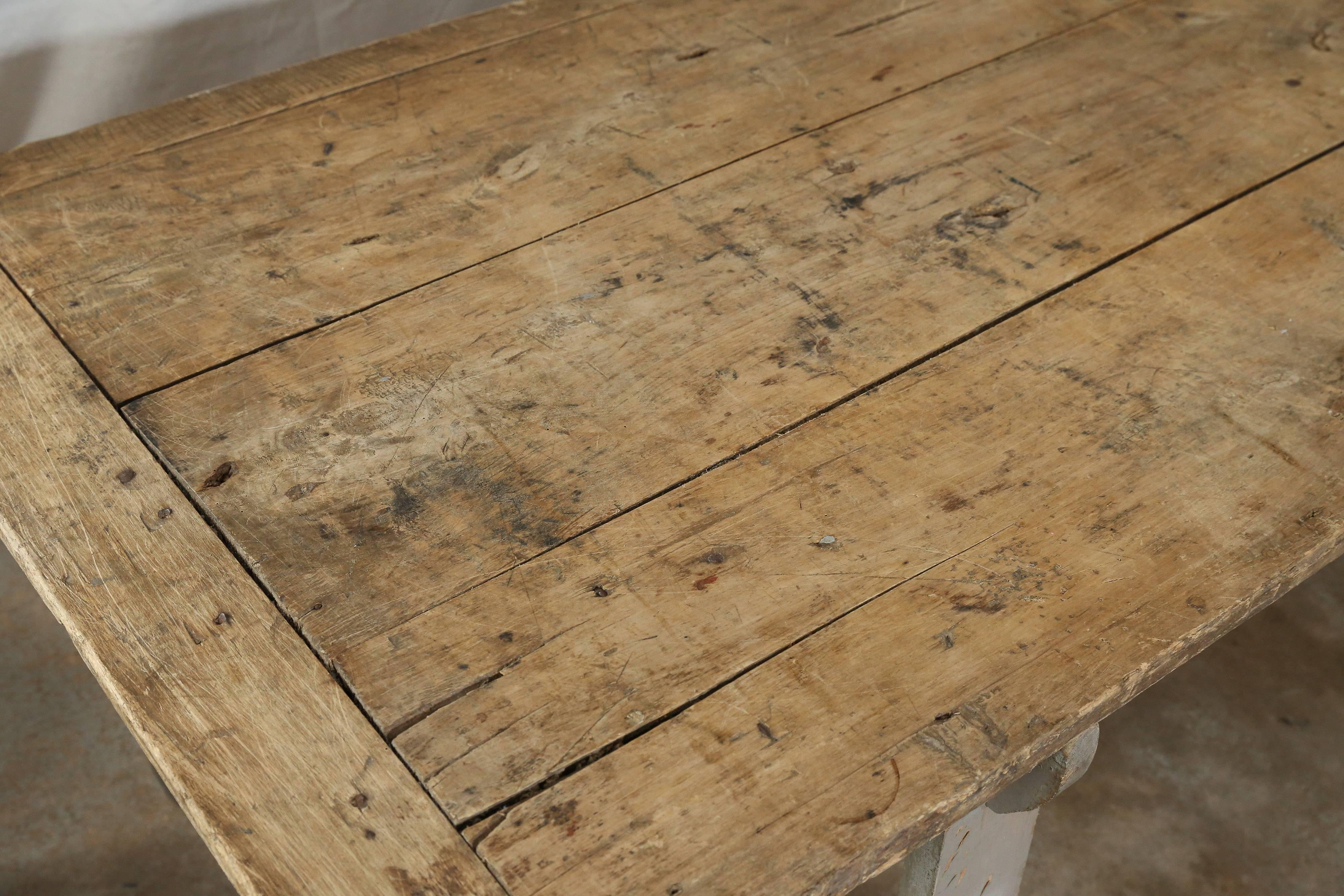 Wood Rustic French Sawhorse Table