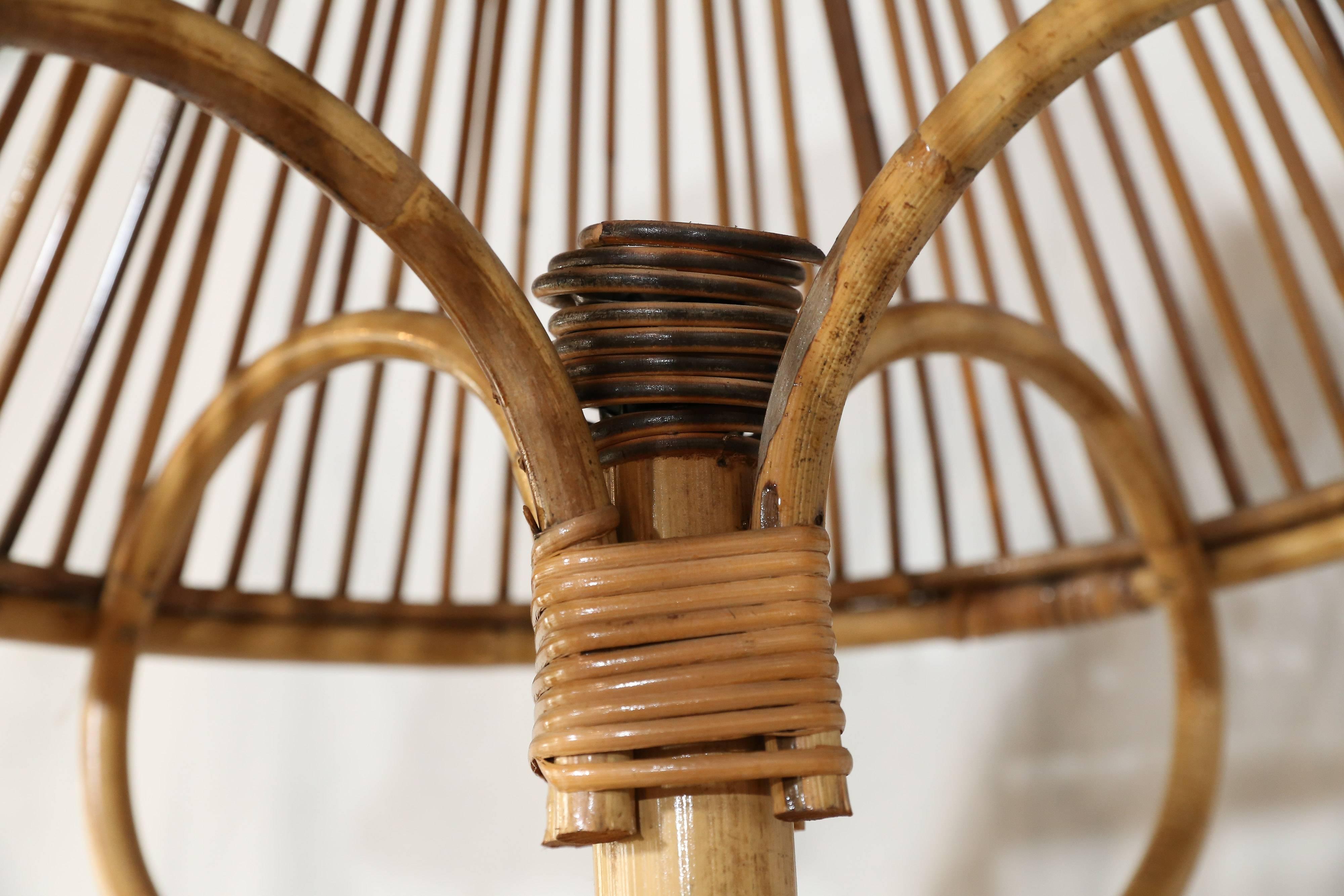 Vintage Rattan Floor Lamp at 1stDibs
