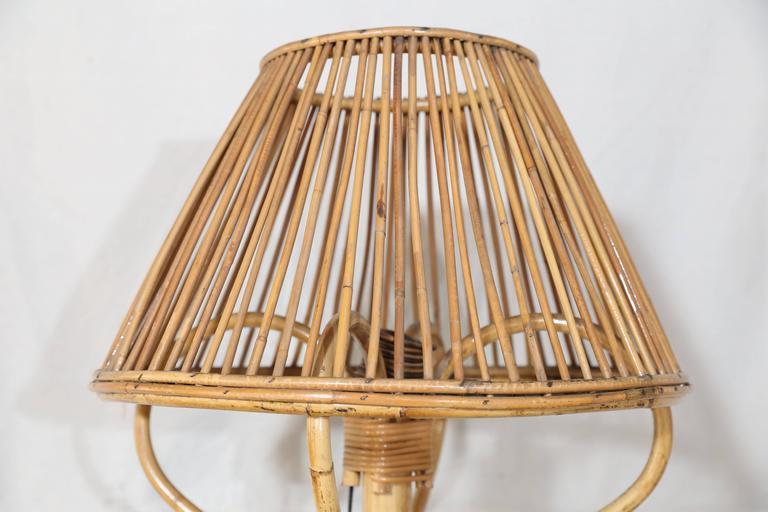 Vintage Rattan Floor Lamp at 1stDibs